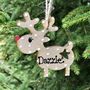 Personalised Reindeer With Star Christmas Decoration, thumbnail 4 of 5