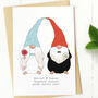 Gnome Couple Personalised Wedding Card, thumbnail 2 of 3