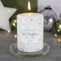 First Christmas As Mr And Mrs Snowflake Candle, thumbnail 1 of 8