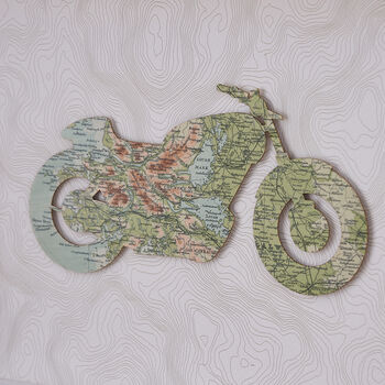 Personalised Map Motorbike Print Gift, 2 of 2