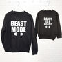 Beast Mode Father And Child Matching Sweatshirts, thumbnail 2 of 3