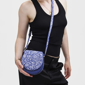 Blue Agnes Floral Saddle Bag, 2 of 8