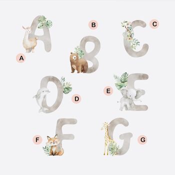 Personalised Animal Alphabet Initial Son Birthday Card *A Z Options, 2 of 10