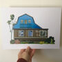 'Woodland Dacha, Russia' Recycled Paper Collage Print, thumbnail 2 of 5