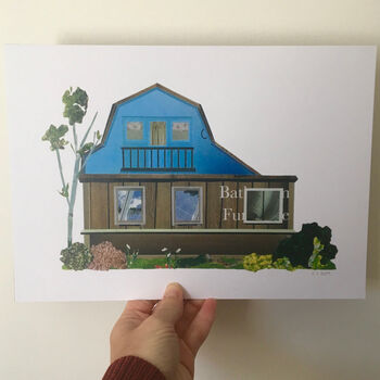 'Woodland Dacha, Russia' Recycled Paper Collage Print, 2 of 5