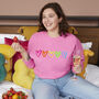 Rainbow Neon Love Heart Sweatshirt, thumbnail 1 of 6