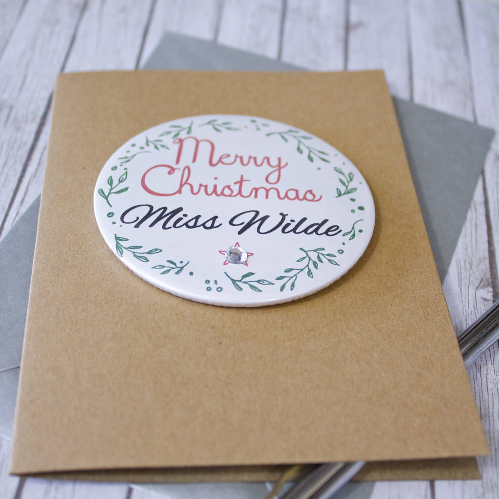 Personalised Merry Christmas Card By bedcrumb