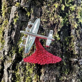 Lancaster Bomber Poppy Brooch, 2 of 6