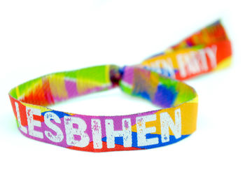 Lesbihen Bride Pride Gay/Lesbian Hen Party Wristbands, 11 of 12