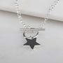 Solid Silver Star Charm Necklace, thumbnail 3 of 6