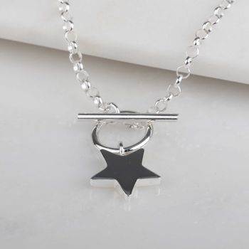 Solid Silver Star Charm Necklace, 3 of 6