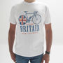 Cycling Britain Bicycle Graphic T Shirt, thumbnail 1 of 2