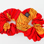 Two African Print Scrunchies | Red Igbale Print, thumbnail 3 of 3