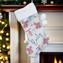 Personalised Pink Bow Christmas Stocking, thumbnail 1 of 4