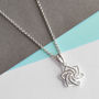 Sterling Silver Swirling Star Necklace, thumbnail 1 of 5