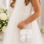 Personalised Childrens White Bow Bag, thumbnail 2 of 3