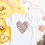 Liberty Of London Heart Design Baby Bodysuit, thumbnail 2 of 6