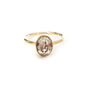 Swarovski Crystal Oval Ring In Brass, thumbnail 2 of 8