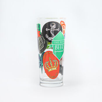 Personalised All Over Beer 'Sticker' Printed Pint Glass, 6 of 10