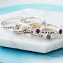 Personalised Birthstone Stacking Rings, thumbnail 3 of 3
