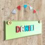 Personalised Wooden Button Door Plaque, thumbnail 2 of 7