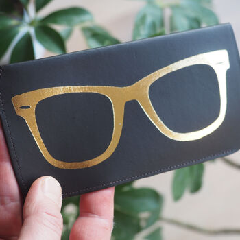 Brown And Gold Leather Sunglasses Case, 3 of 7