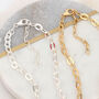 Personalised Gold Plated Or Silver Flat Link Necklace, thumbnail 3 of 6
