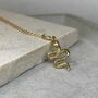 Sterling Silver Gold Plated Snake Necklace, thumbnail 1 of 10