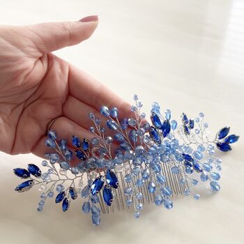 Blue Crystal Hair Comb, 5 of 5