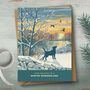 Labrador Riverbank Dog Walking Christmas Card, thumbnail 1 of 11