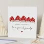 Personalised Family Christmas Card Santa Hats, thumbnail 1 of 7
