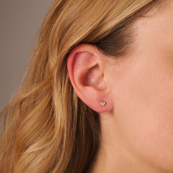Crystal Heart Stud Earrings, 3 of 4