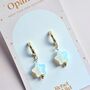 Handmade Opalite Star Huggie Hoop Earrings Inspired By Taylor Swift, thumbnail 1 of 4