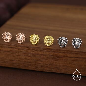 Sterling Silver Medusa Head Stud Earrings, 7 of 12