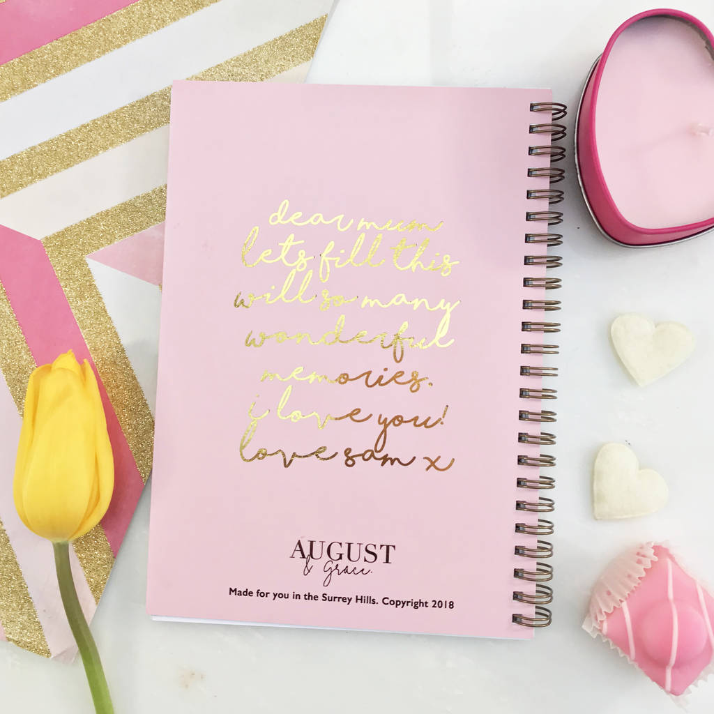 Foiled Memory Book For Mother's Day 'heart' By Peach Tea Studio