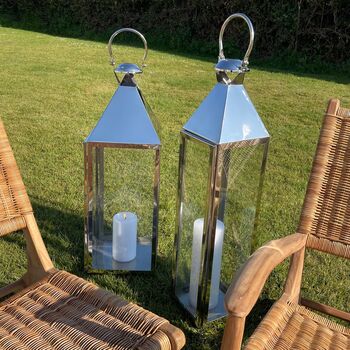 Tall Silver Candle Lantern, 5 of 12