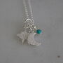 Sterling Silver Star And Moon Birthstone Pendants, thumbnail 6 of 11