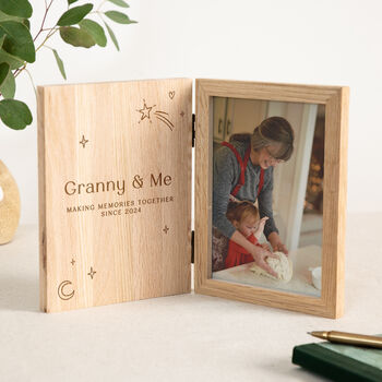 Shooting Star Personalised Wooden Photo Frame, 2 of 2
