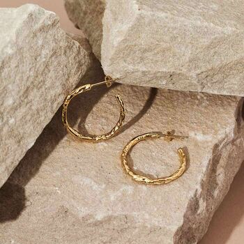 Magma Hammered Classic Hoops, 4 of 5