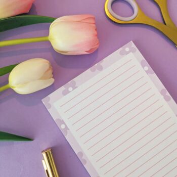 Purple Floral A6 Notepad, 3 of 5