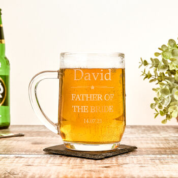 Personalised Father Of The Bride Beer Glass, 4 of 7