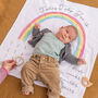 Personalised Rainbow Baby Milestone Blanket, thumbnail 1 of 9