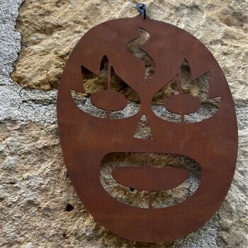 Corten Steel Skull, 3 of 6