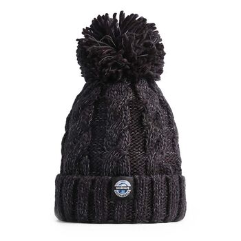 Jet Black Cable Reflective Super Bobble Hat, 4 of 4