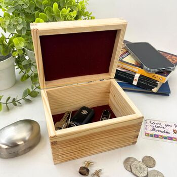 Personalised Wooden Cufflink And Watch Box, 11 of 11