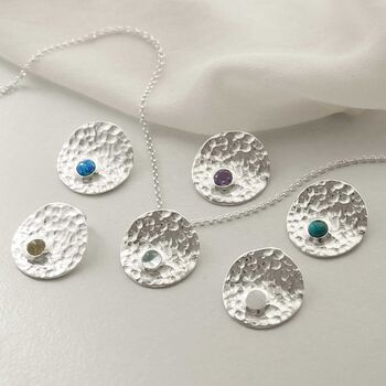 Sterling Silver Shimmering Gemstone Necklaces, 2 of 9