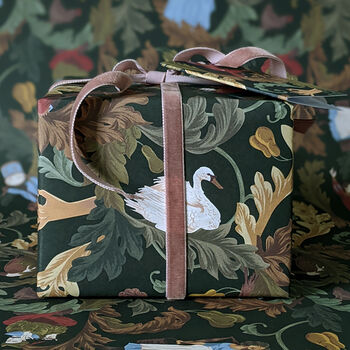 12 Days Of Christmas Gift Wrap Bundle With Gold Foiled Cards, 5 of 12