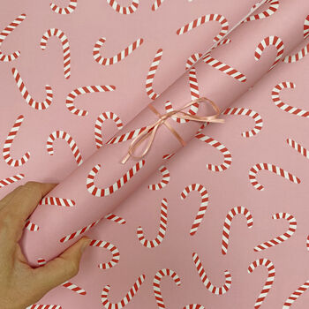 Christmas Wrapping Paper Candy Cane Design, 4 of 9