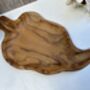 38cm Hand Carved Teak Root Leaf Bowl Wood Serving Dish, thumbnail 8 of 12