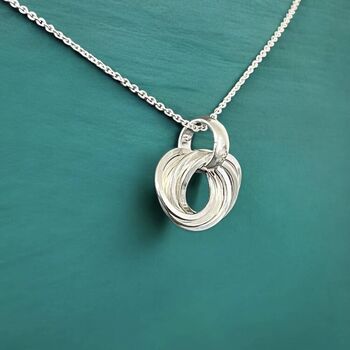 Knot Of Friendship Sterling Silver Necklace, 2 of 5